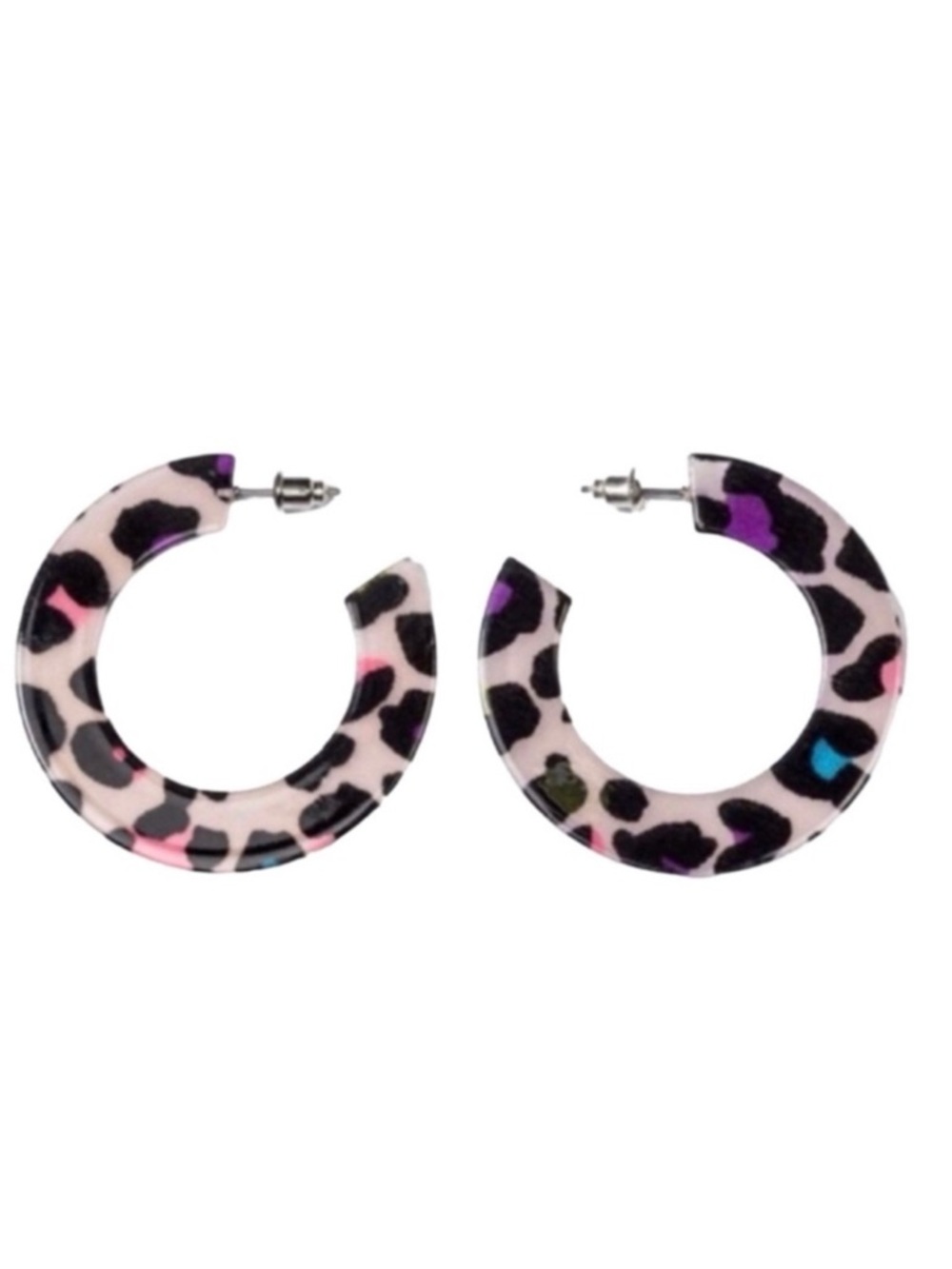 Wild Fable Animal Print C-Hoop Earrings (NWT)